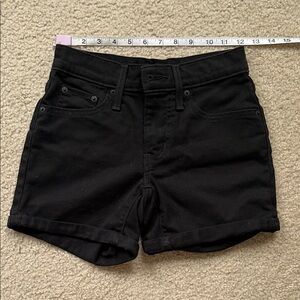 LEVI’S Black Mid Length Denim Shorts